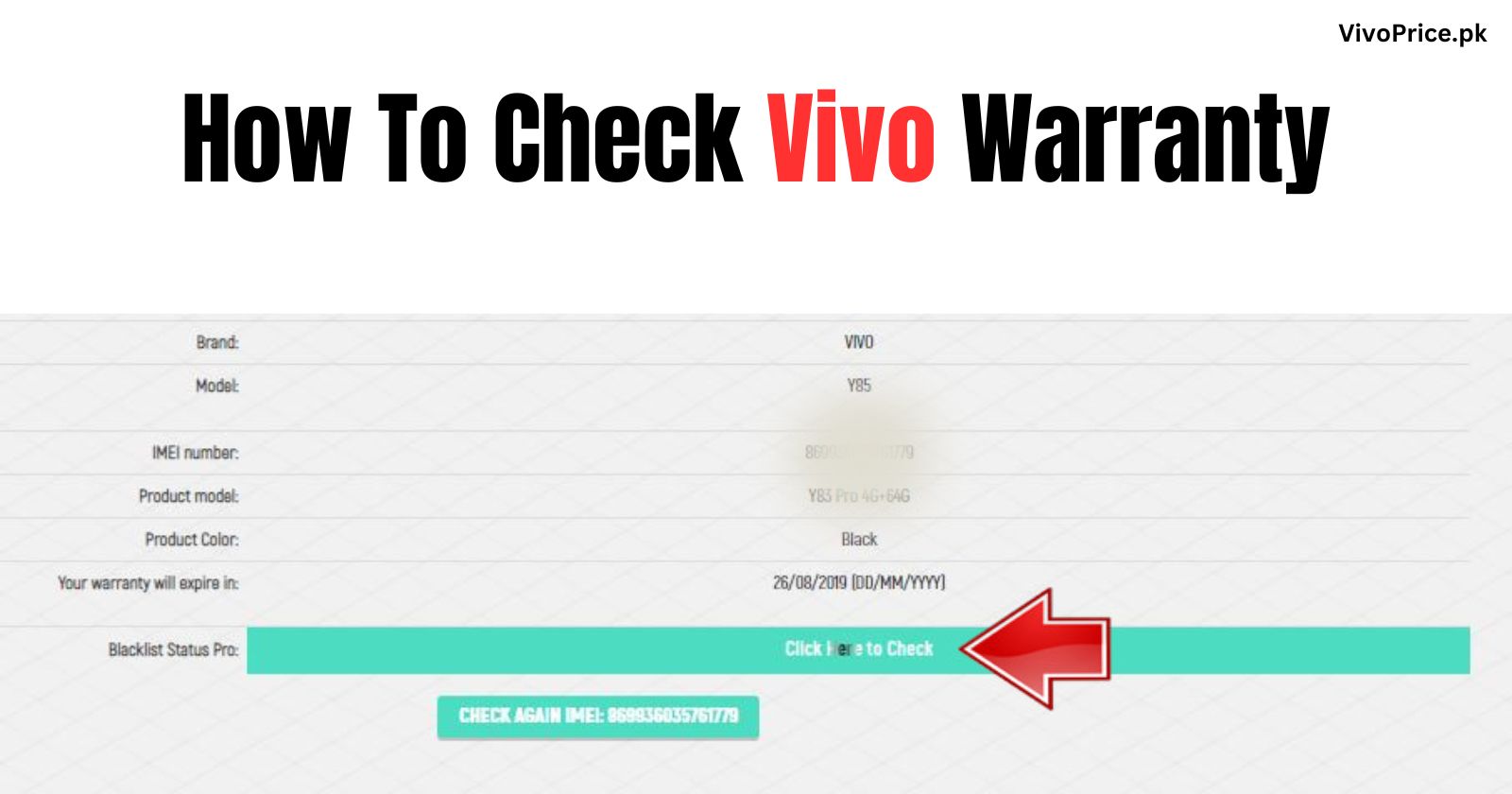 How To Check Vivo Warranty | VivoPrice.com
