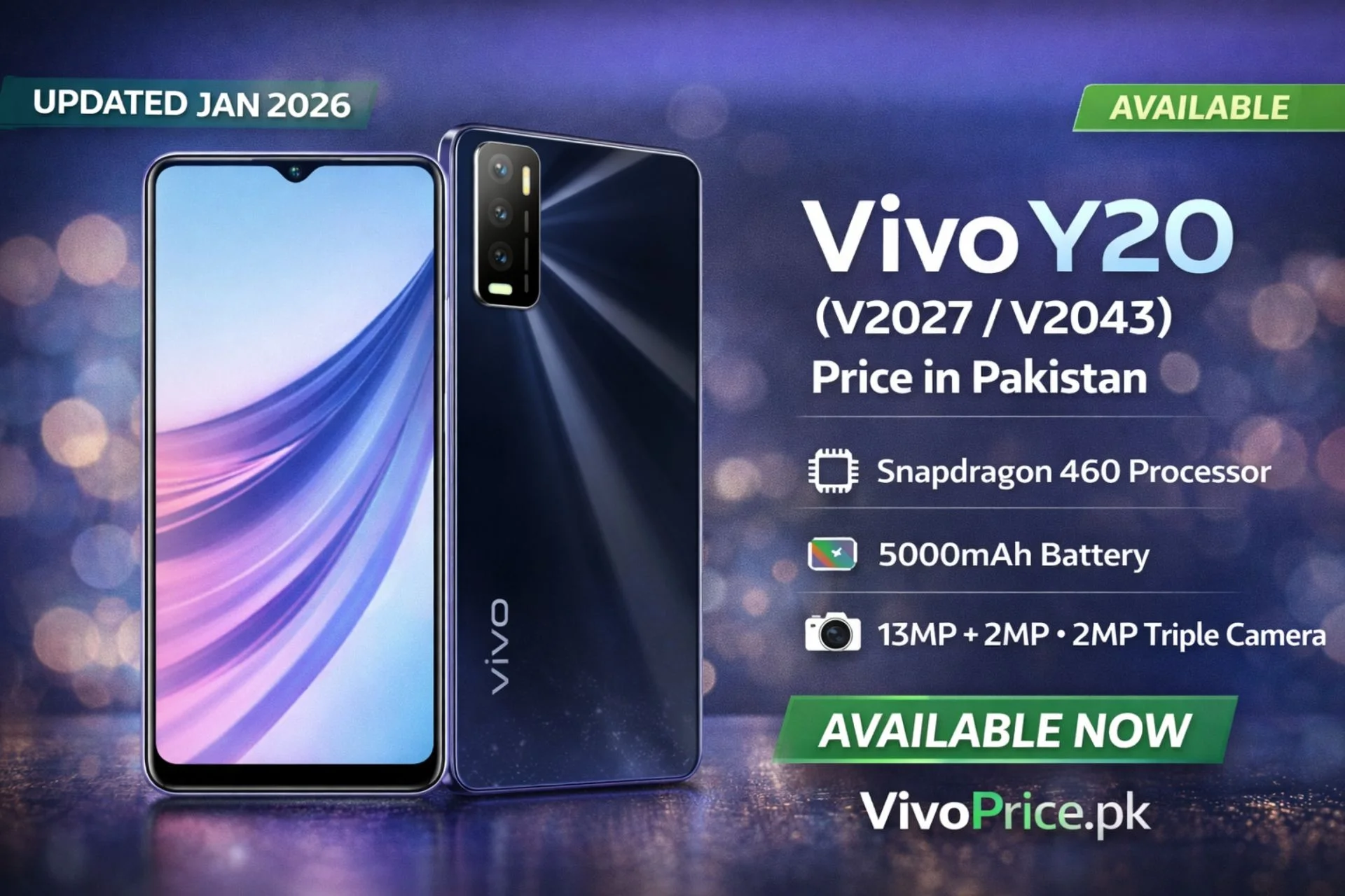 Vivo Y20 Price in Pakistan (V2027 / V2043) VivoPrice.pk
