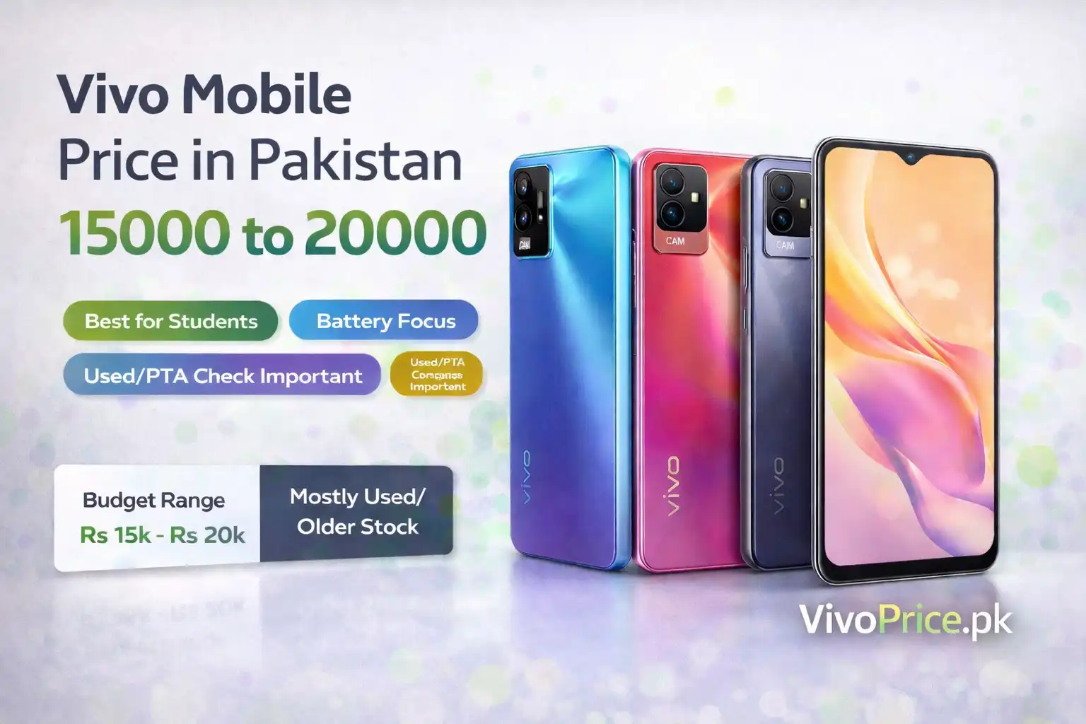 Vivo Mobile Price in Pakistan 15000 to 20000 | VivoPrice.pk